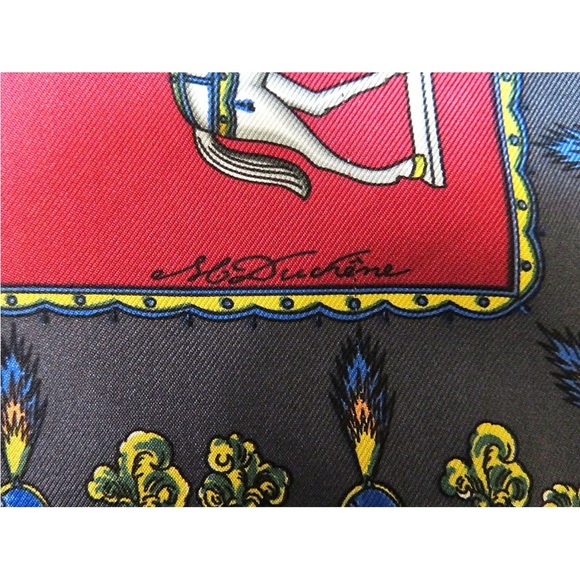 Hermes Red and Blue Artificiers Scarf - Picture 8 of 12